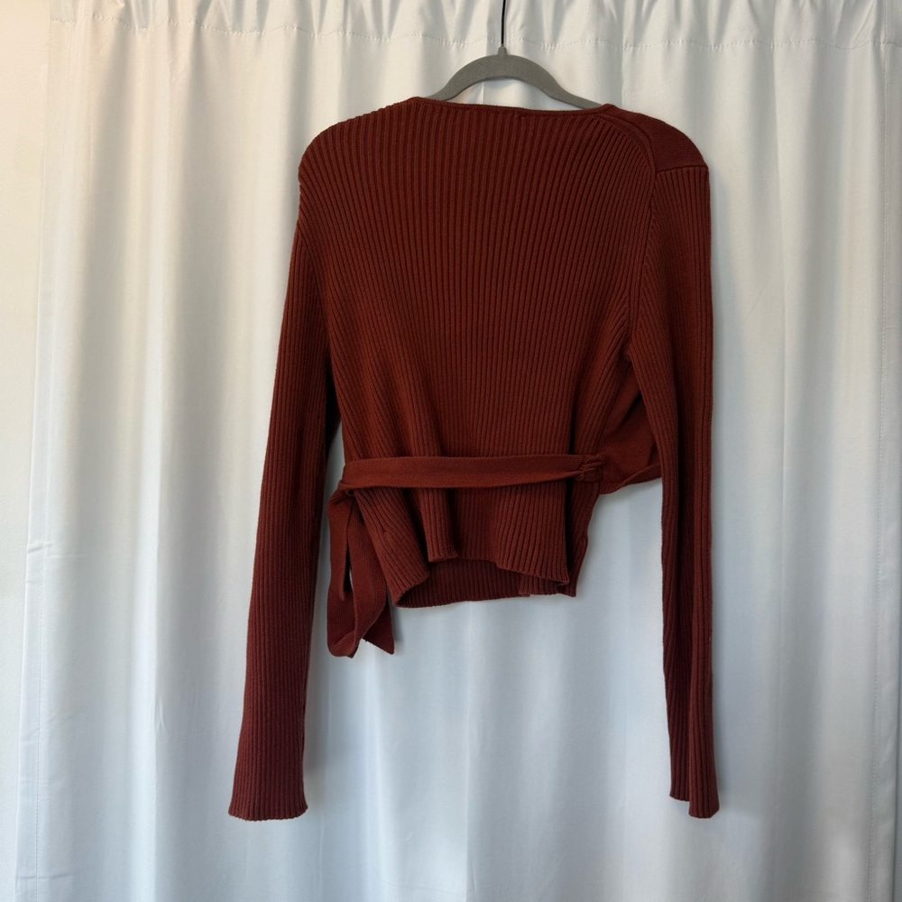 Toccin x RTR Rust Wrap Sweater - Picture 3 of 5